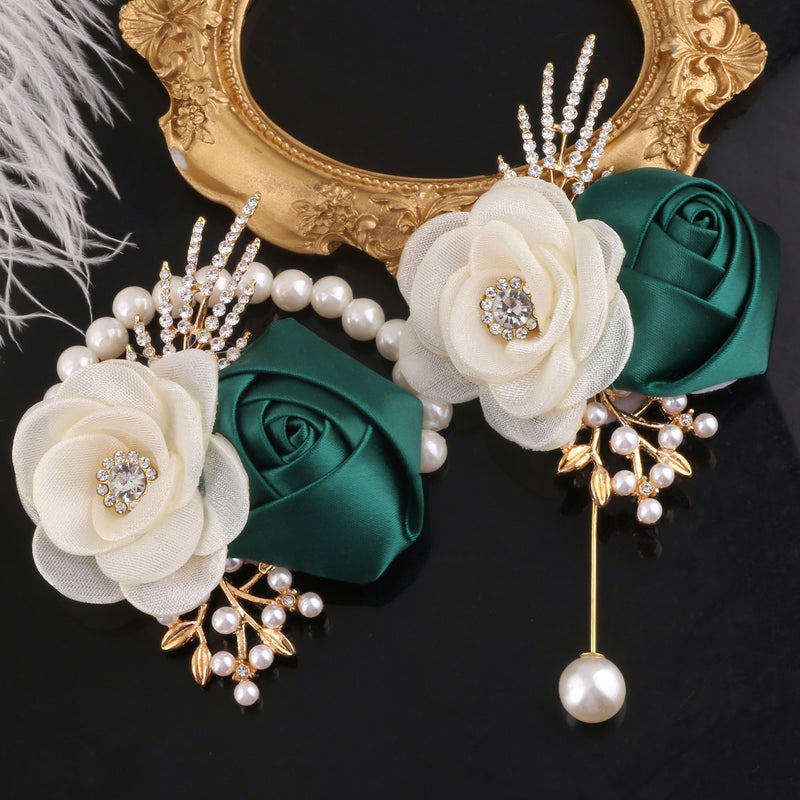 Supply Of Bride And Groom Wedding Corsage Wrist Flower Suit Diy Wedding Dress Accessories Manufacturers Xh925 - Image 5